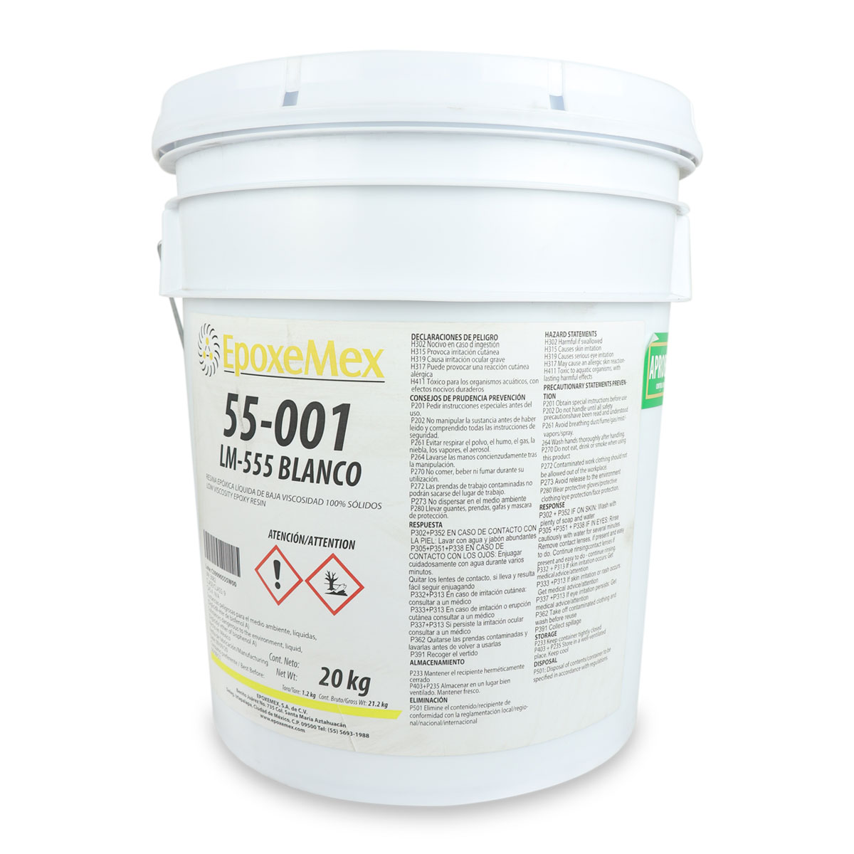 LM555 Resina epoxica pigmentada 100% solidos. Colores Regulares